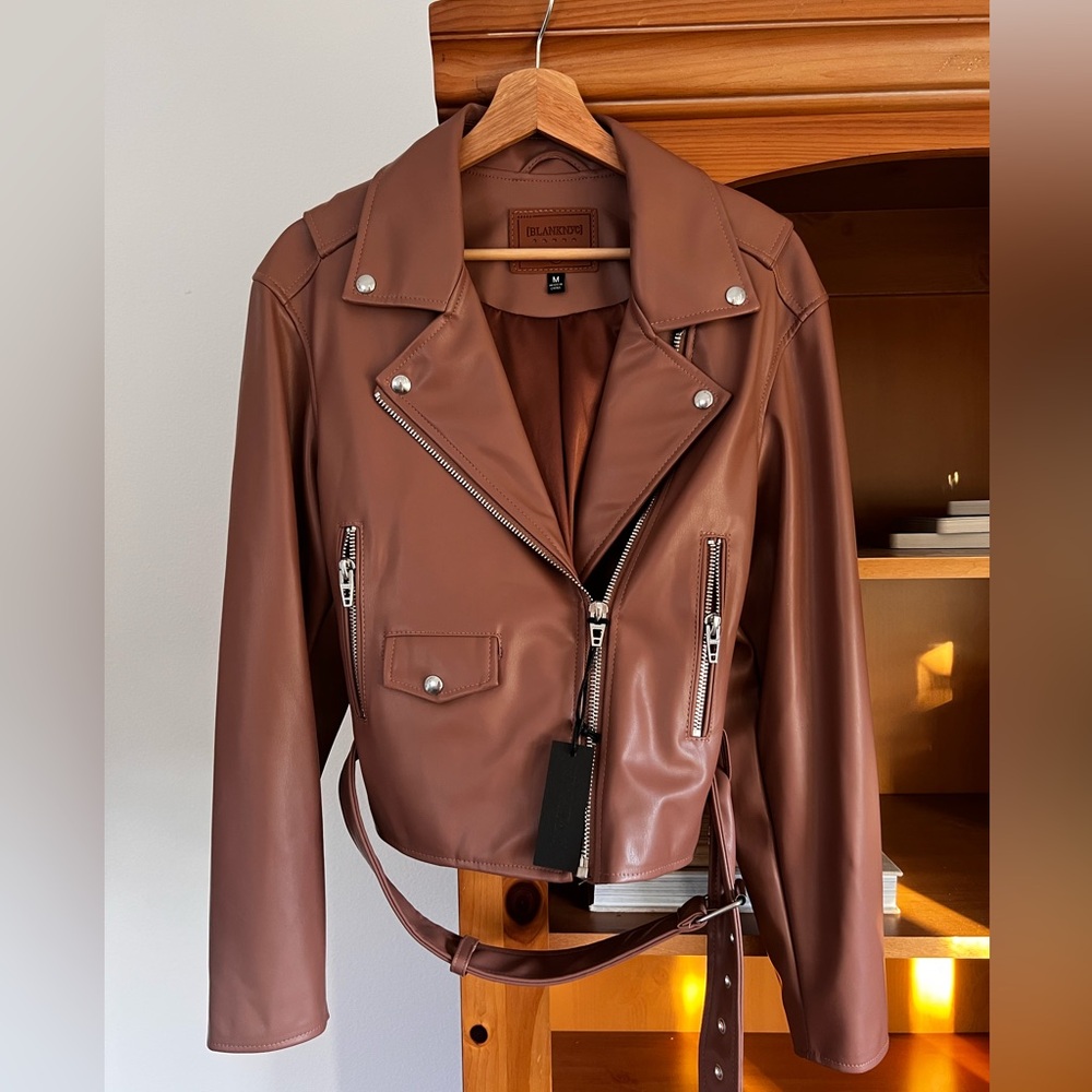 Blank NYC Vegan Leather Moto Jacket